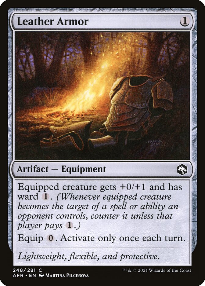 Leather Armor, Adventures in the forgotten realms Card Art