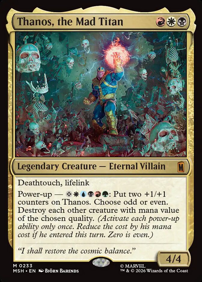 Thanos, the Mad Titan, Marvel Super Heroes Card Art