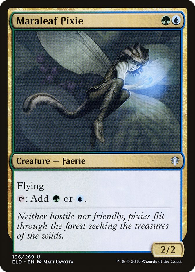 Maraleaf Pixie, Throne of eldraine Card Art