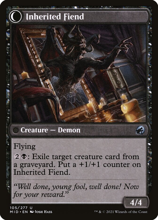 Heirloom Mirror // Inherited Fiend, Innistrad: Midnight Hunt Card Art