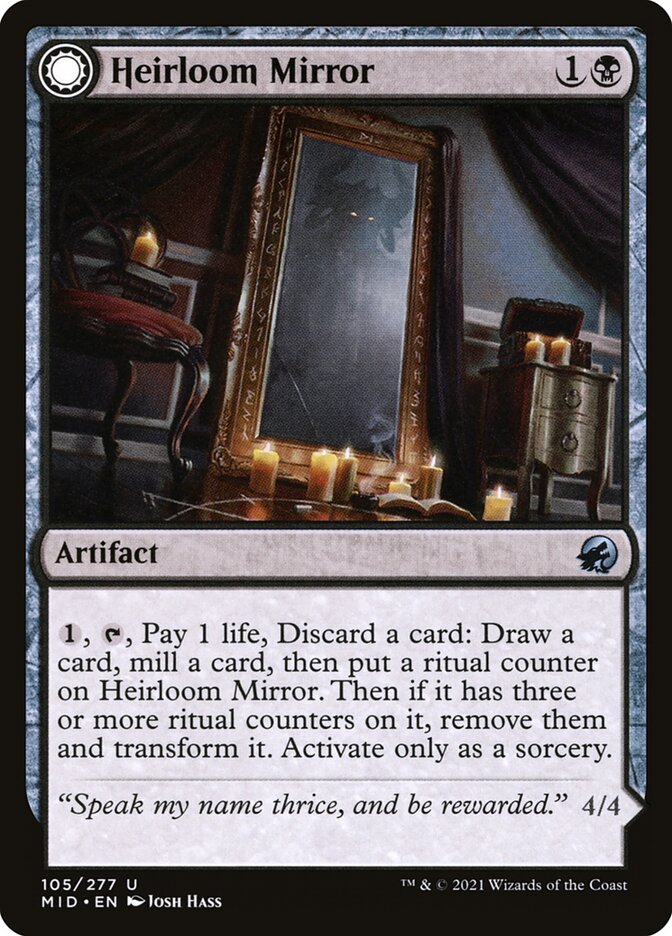 Heirloom Mirror // Inherited Fiend, Innistrad: Midnight Hunt Card Art