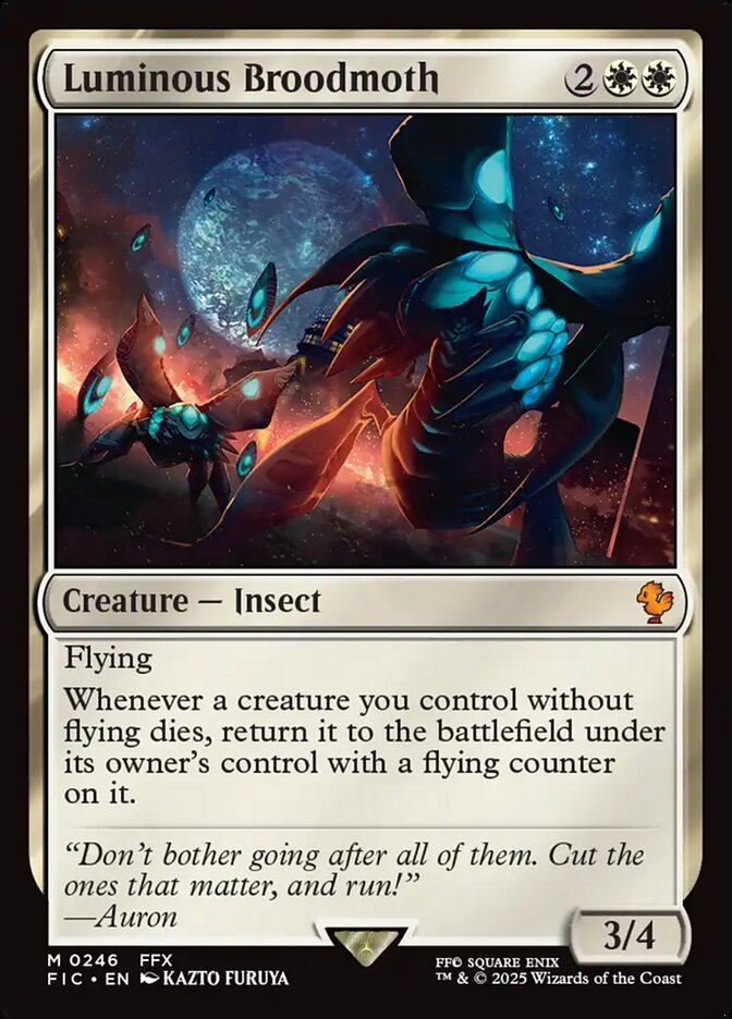 Luminous Broodmoth, Final fantasy commander Card Art