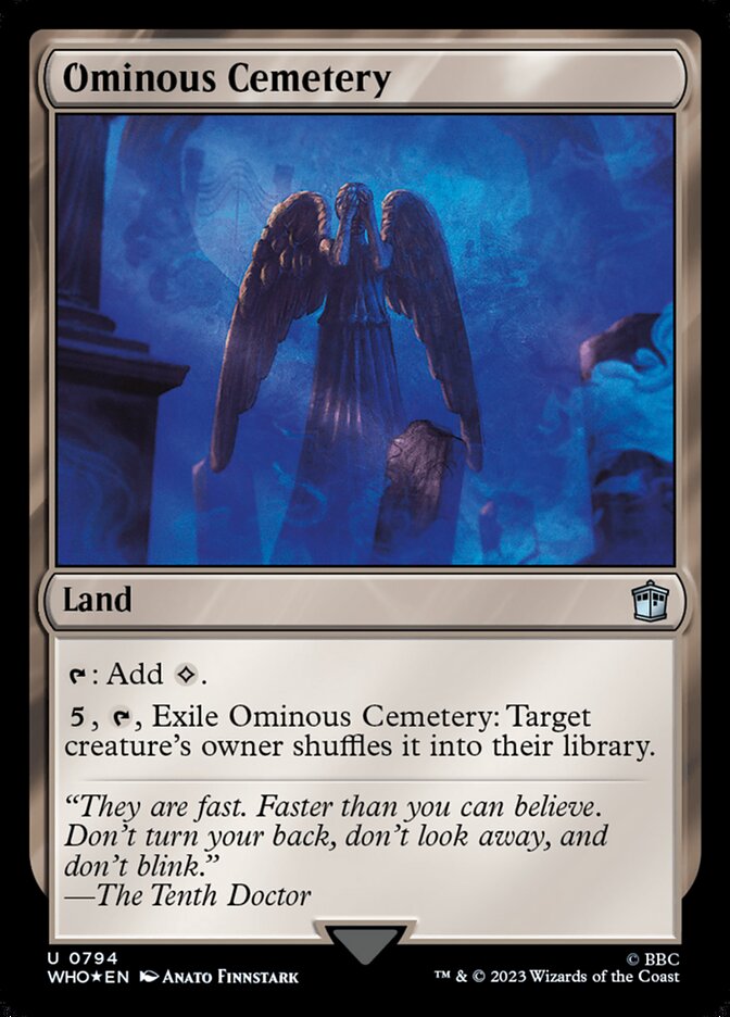 Ominous Cemetery, Doctor who Card Art