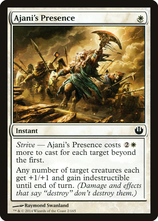 Ajani's Presence, Journey Into Nyx Card Art