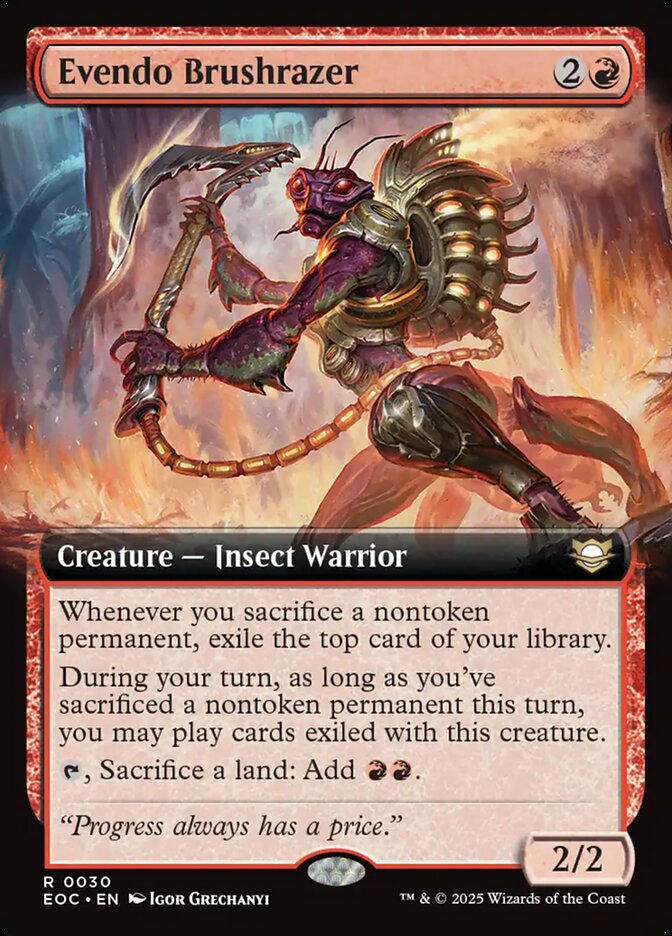 Evendo Brushrazer, Edge Of Eternities Commander Card Art