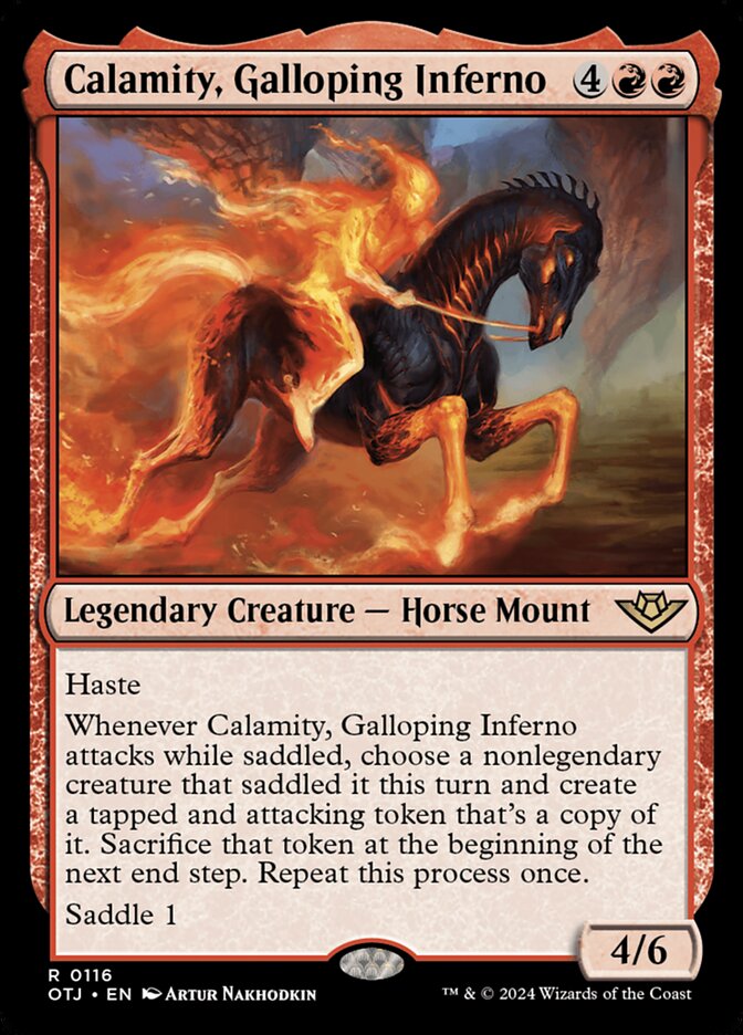 Calamity, Galloping Inferno, Outlaws of thunder junction Card Art