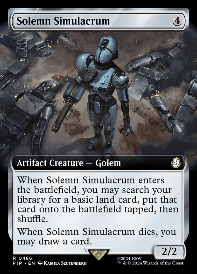 Solemn Simulacrum, Fallout Card Art