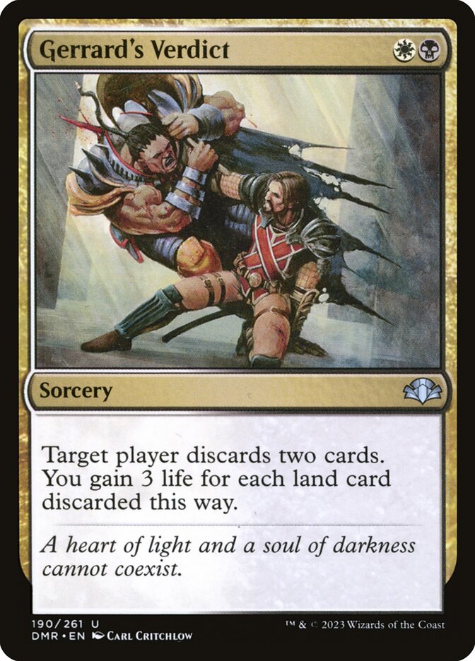 Gerrard's Verdict, Dominaria remastered Card Art