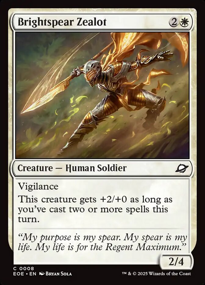 Brightspear Zealot, Edge Of Eternities Card Art