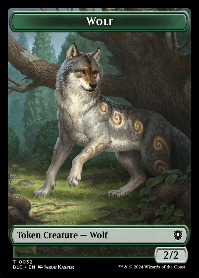 Wolf, Bloomburrow Commander Tokens Card Art