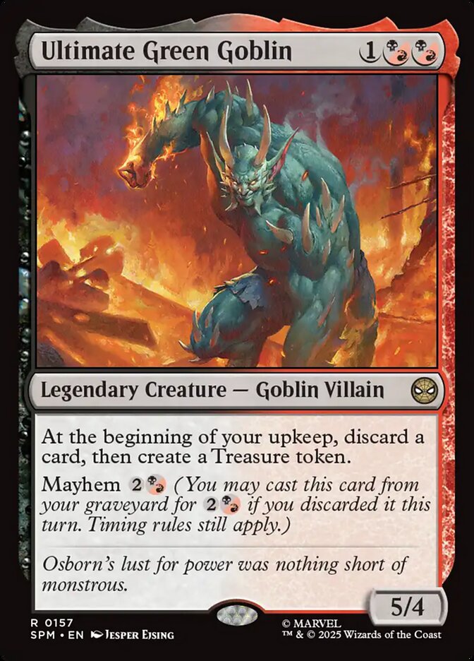 Ultimate Green Goblin, Marvel'S Spider-Man Card Art