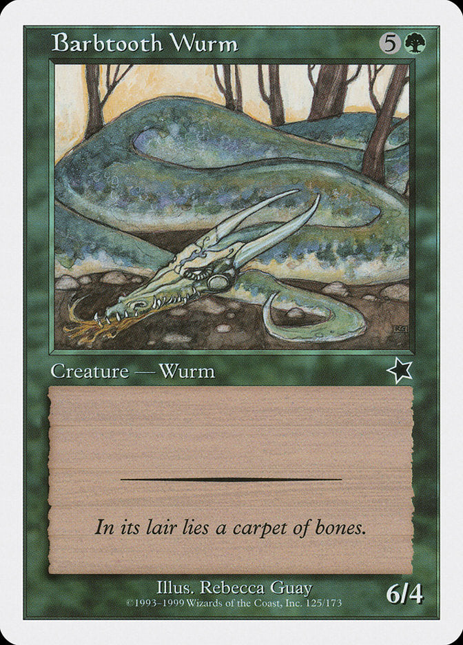 Barbtooth Wurm, Starter 1999 Card Art
