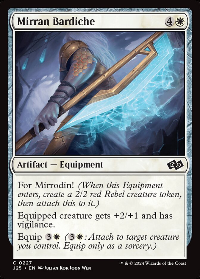 Mirran Bardiche, Foundations Jumpstart Card Art