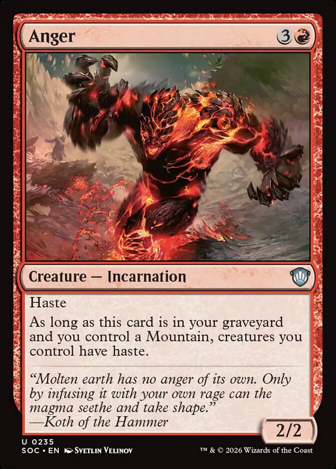 Anger, Secrets Of Strixhaven Commander Card Art