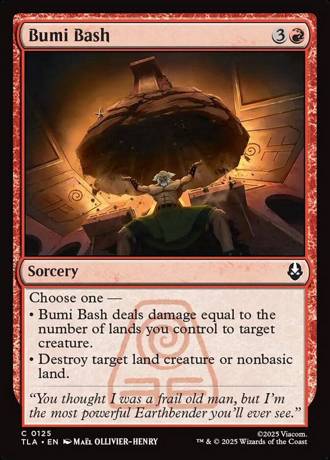 Bumi Bash, Avatar: The Last Airbender Card Art