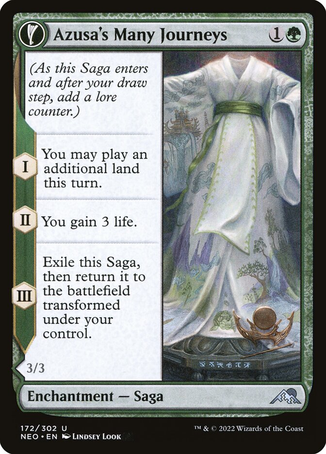 Azusa's Many Journeys // Likeness of the Seeker, Kamigawa: neon dynasty Card Art