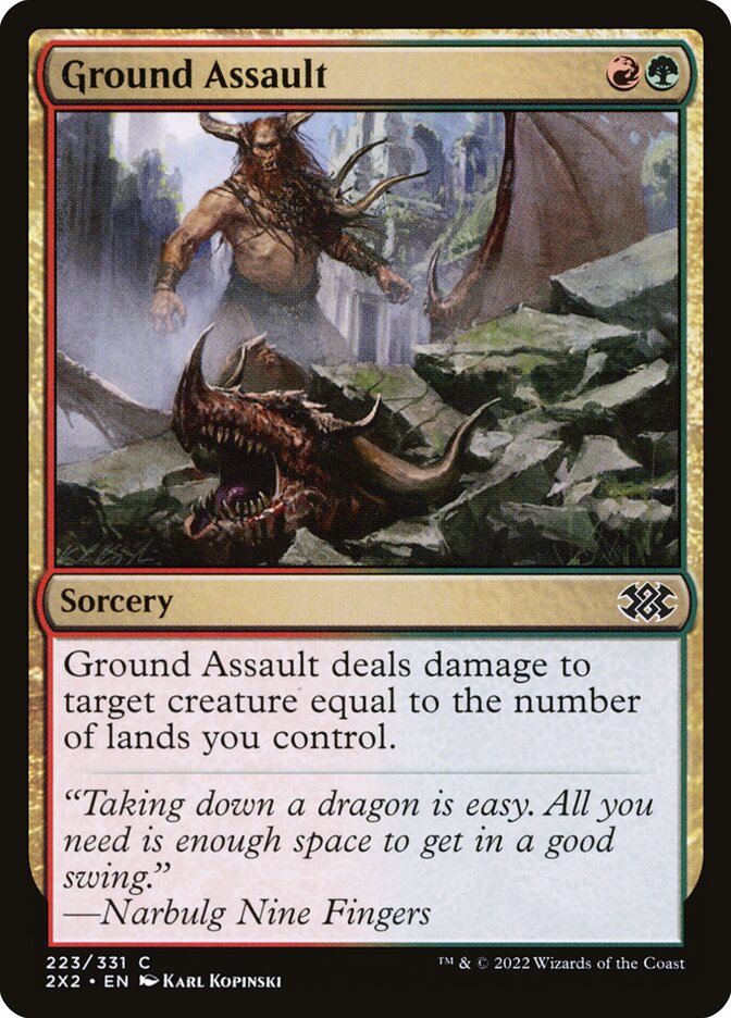 Ground Assault, Double masters 2022 Card Art