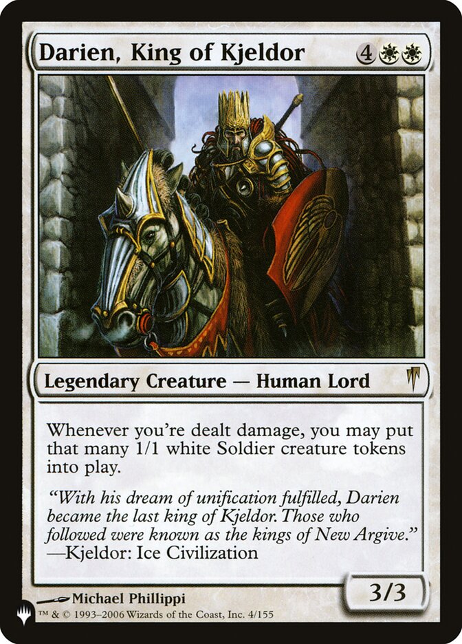 Darien, King of Kjeldor, The List Card Art