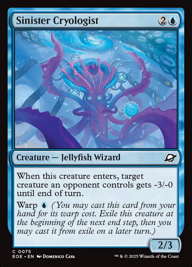 Sinister Cryologist, Edge Of Eternities Card Art