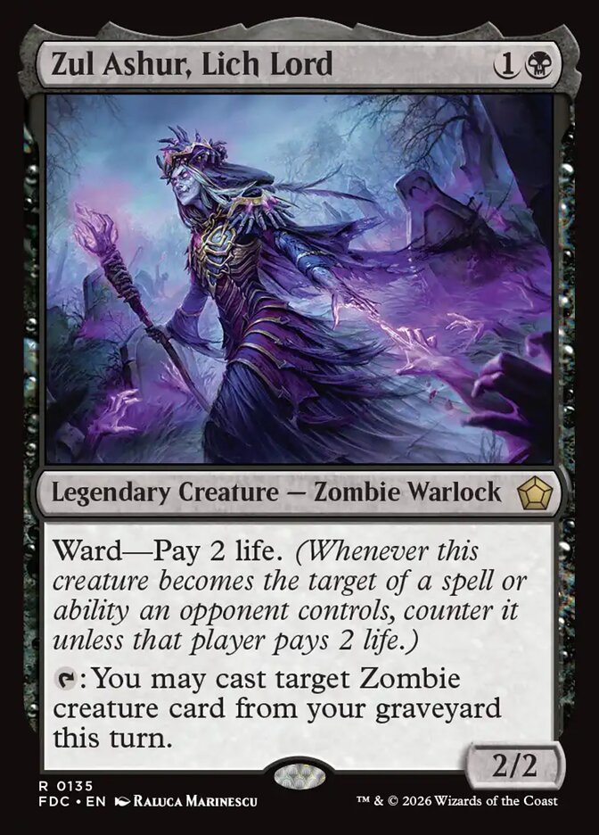 Zul Ashur, Lich Lord, Foundations Commander Card Art
