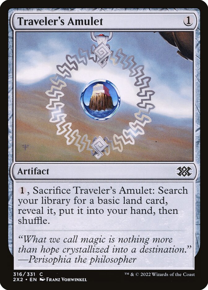 Traveler's Amulet, Double masters 2022 Card Art