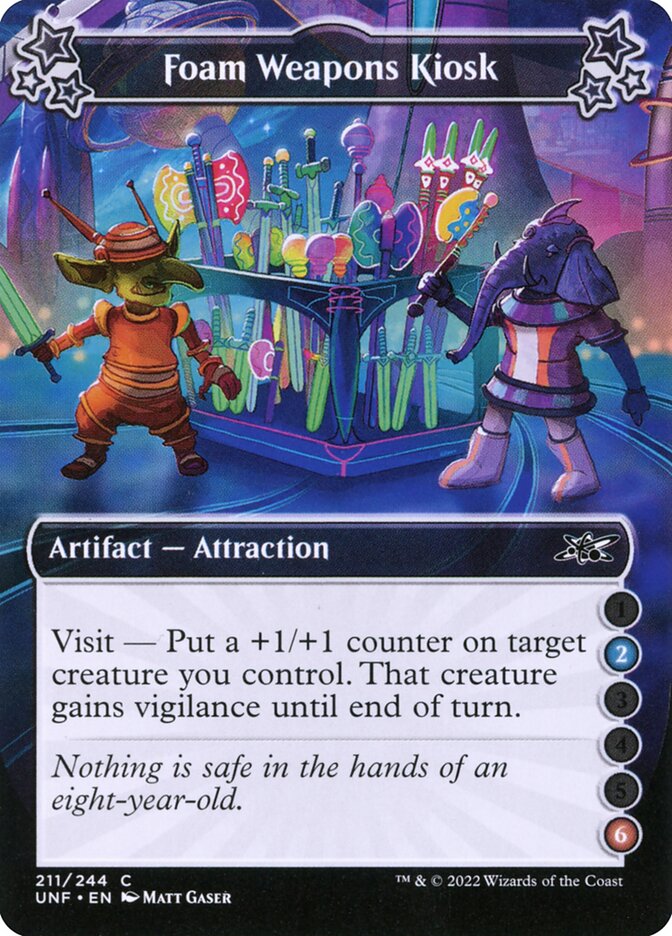 Foam Weapons Kiosk, Unfinity Card Art