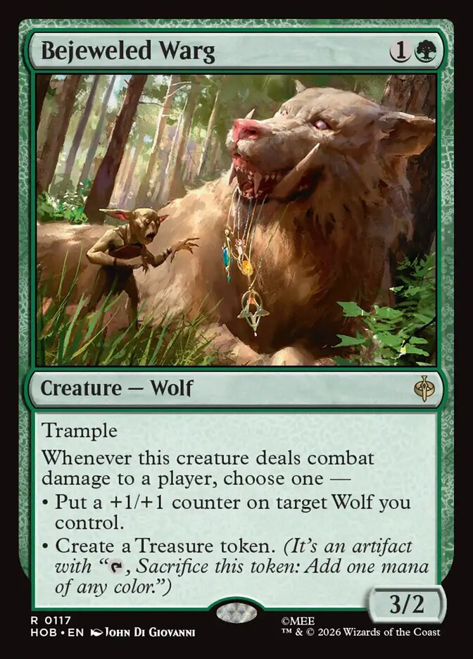 Bejeweled Warg, The Hobbit Card Art