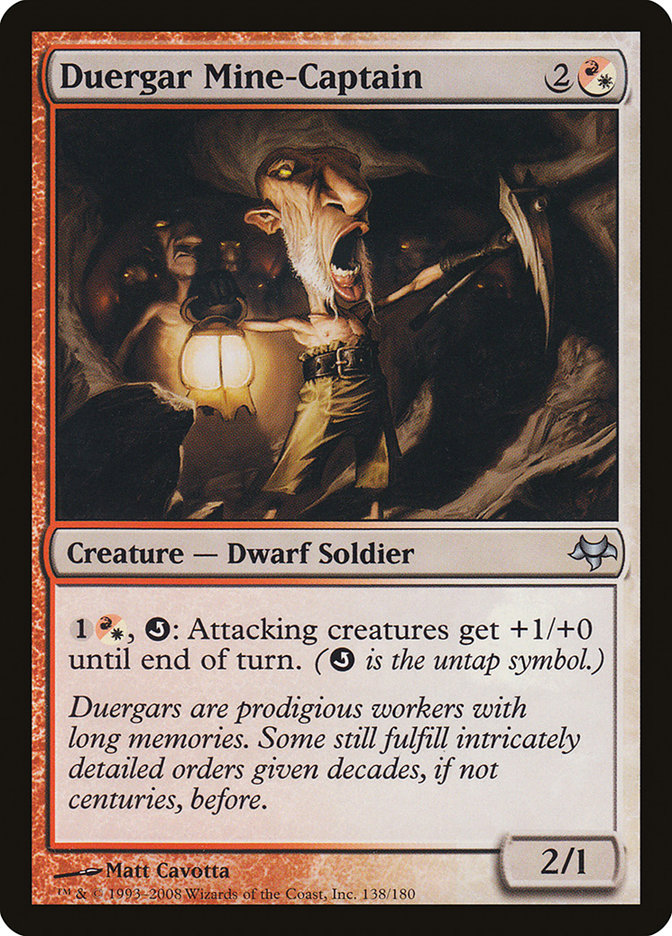 Duergar Mine-Captain, Eventide Card Art