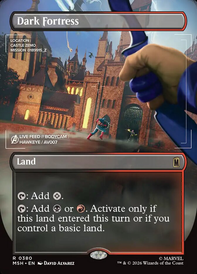 Dark Fortress, Marvel Super Heroes Card Art