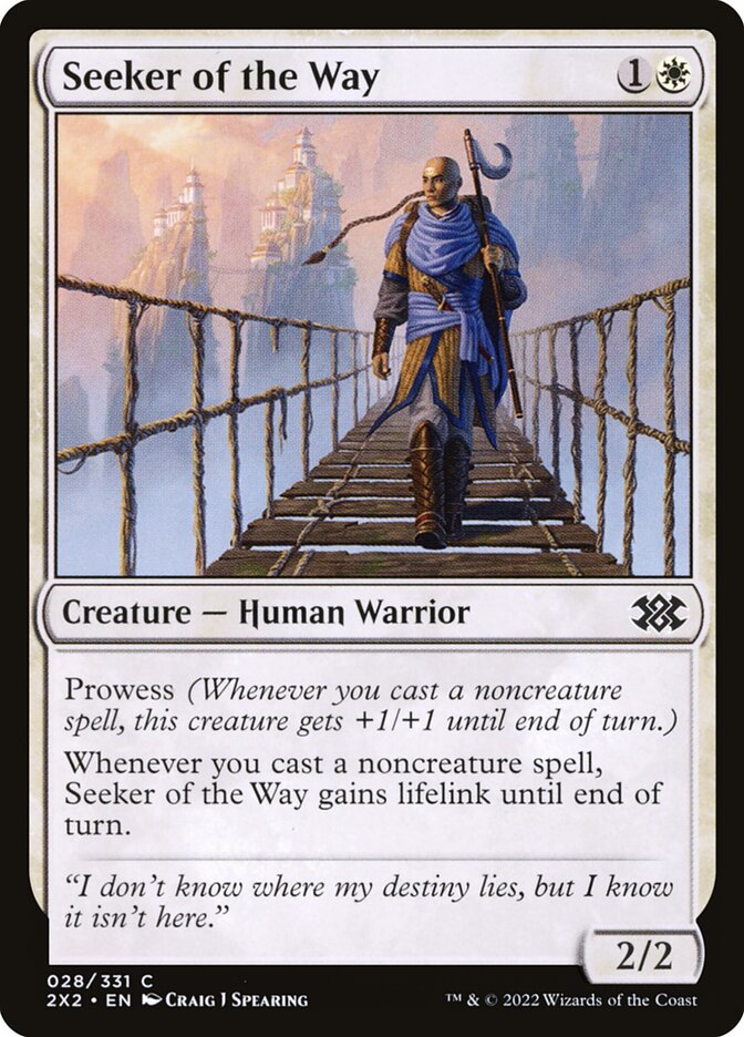 Seeker of the Way, Double masters 2022 Card Art