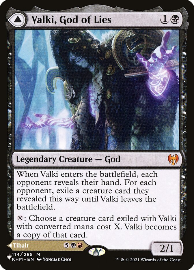 Valki, God of Lies // Tibalt, Cosmic Impostor, The List Card Art