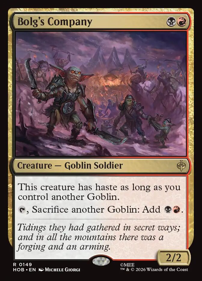 Bolg's Company, The Hobbit Card Art