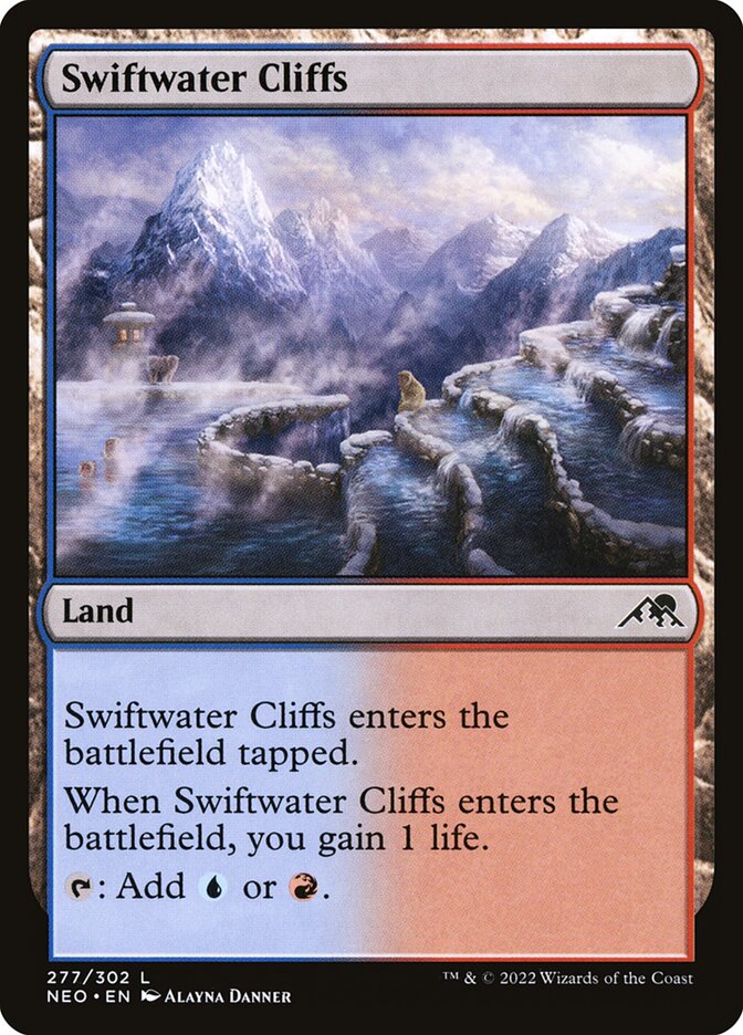 Swiftwater Cliffs, Kamigawa: Neon Dynasty Card Art