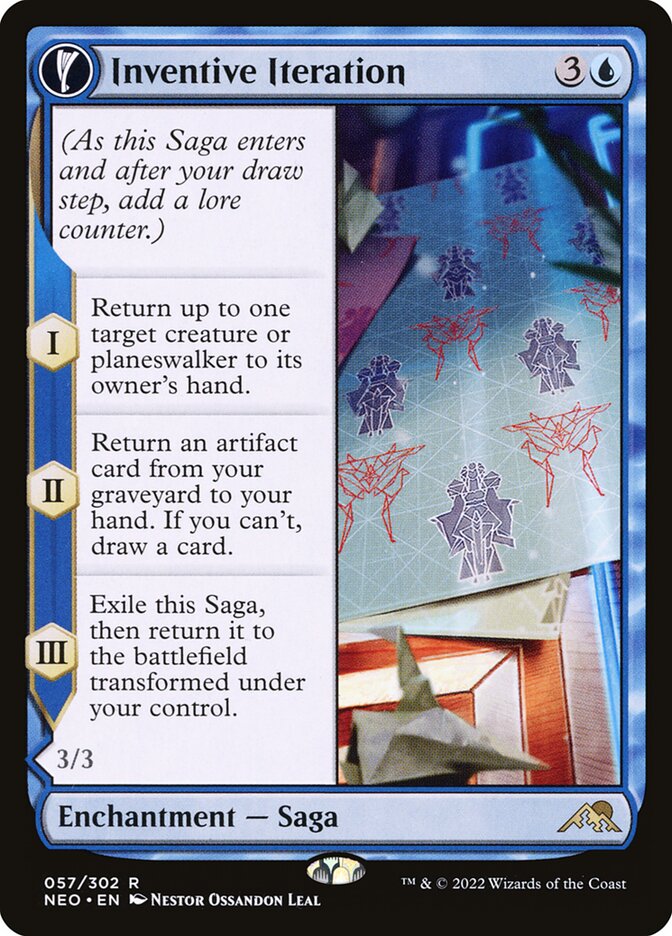 Inventive Iteration // Living Breakthrough, Kamigawa: neon dynasty Card Art