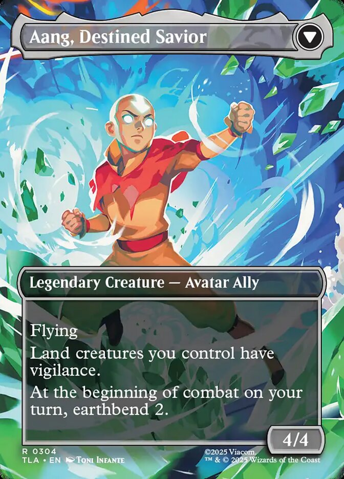 Aang, at the Crossroads // Aang, Destined Savior, Avatar: The Last Airbender Card Art