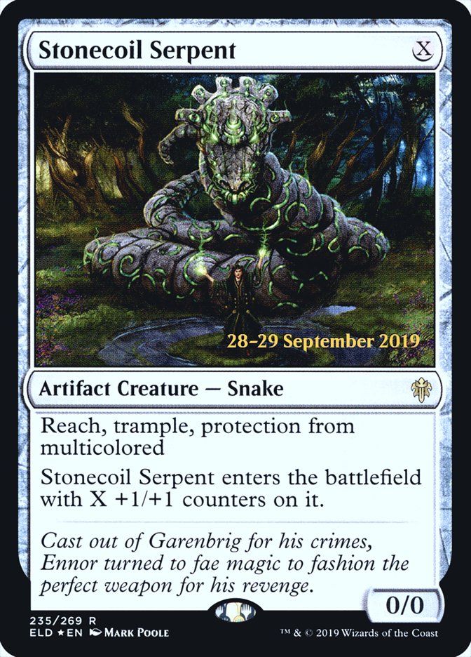 Stonecoil Serpent, Throne of eldraine promos Card Art