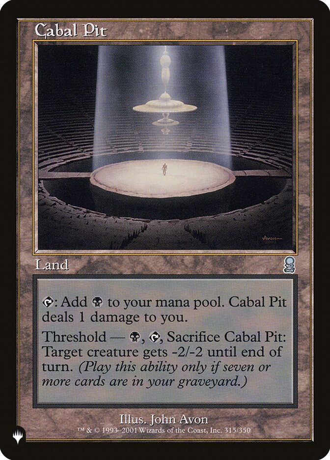 Cabal Pit, The List Card Art