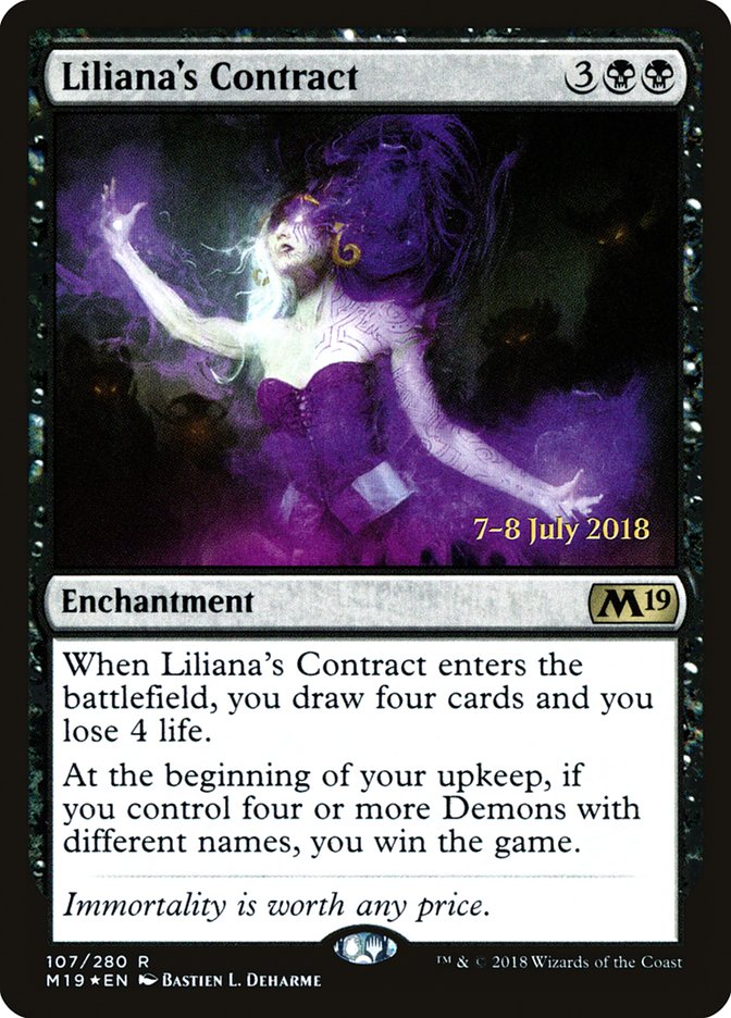 Liliana's Contract, Core Set 2019 Promos Card Art
