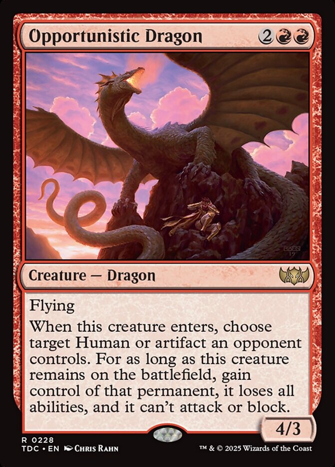 Opportunistic Dragon, Tarkir: dragonstorm commander Card Art