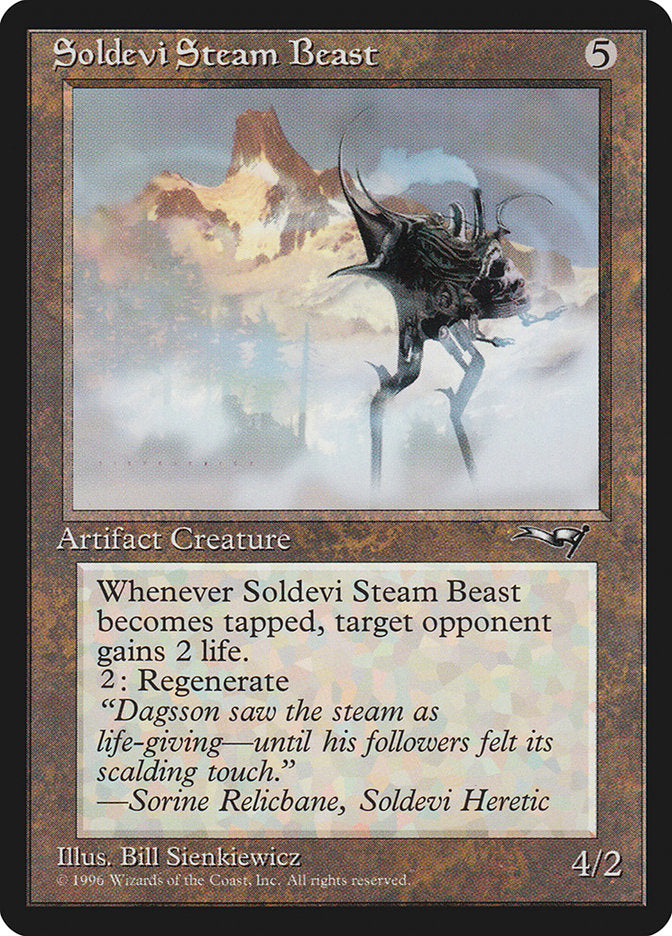 Soldevi Steam Beast, Alliances Card Art