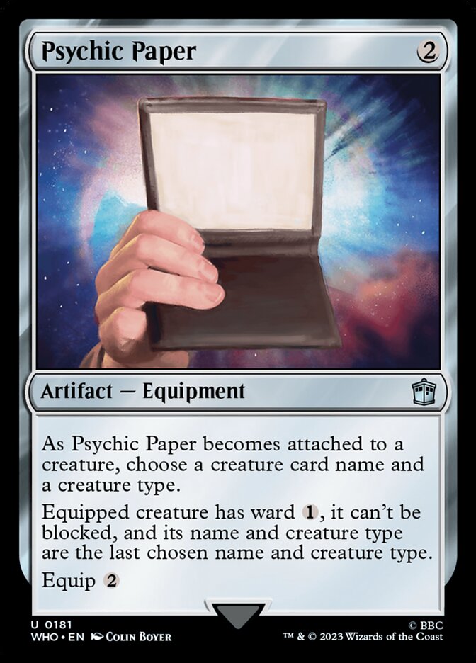 Psychic Paper, Doctor who Card Art