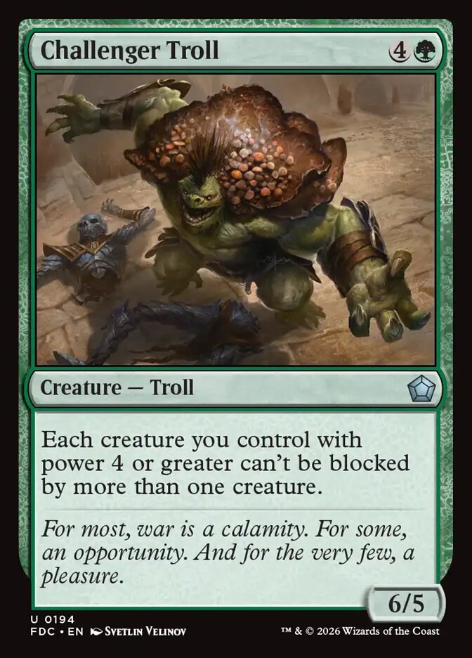 Challenger Troll, Foundations Commander Card Art