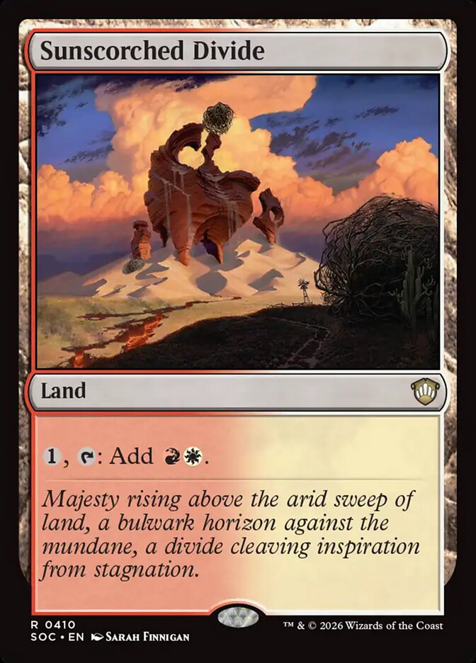 Sunscorched Divide, Secrets Of Strixhaven Commander Card Art
