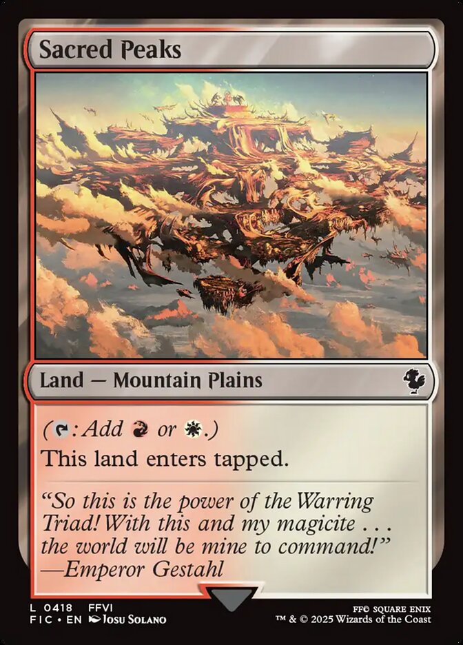 Sacred Peaks, Final fantasy commander Card Art