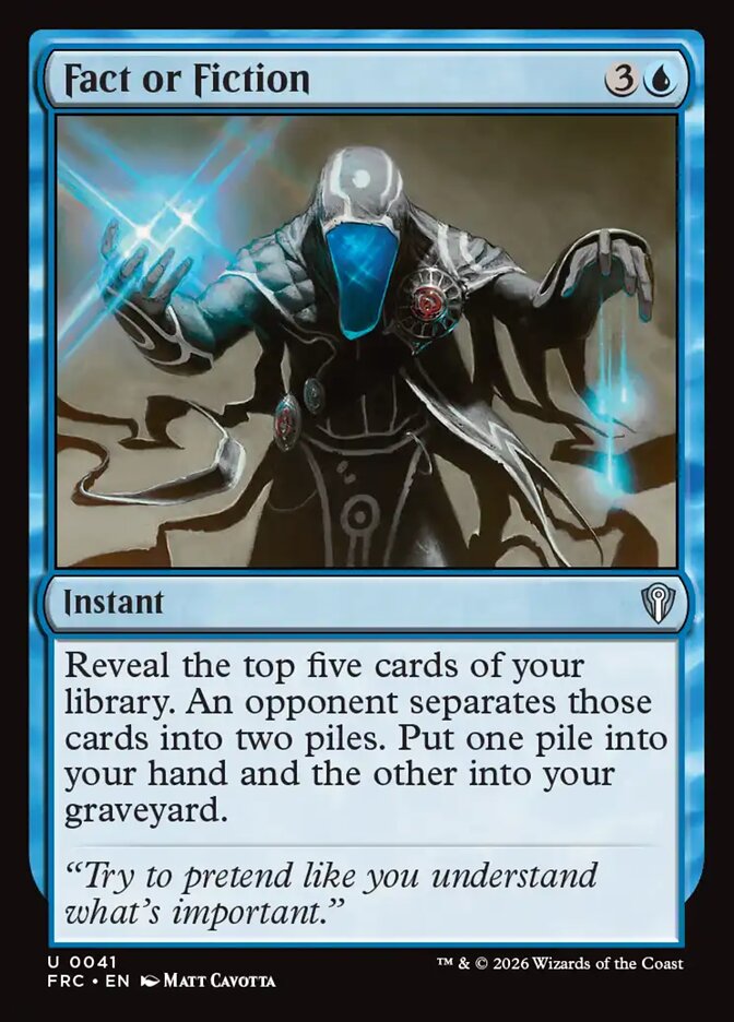 Fact or Fiction, Reality Fracture Commander Card Art