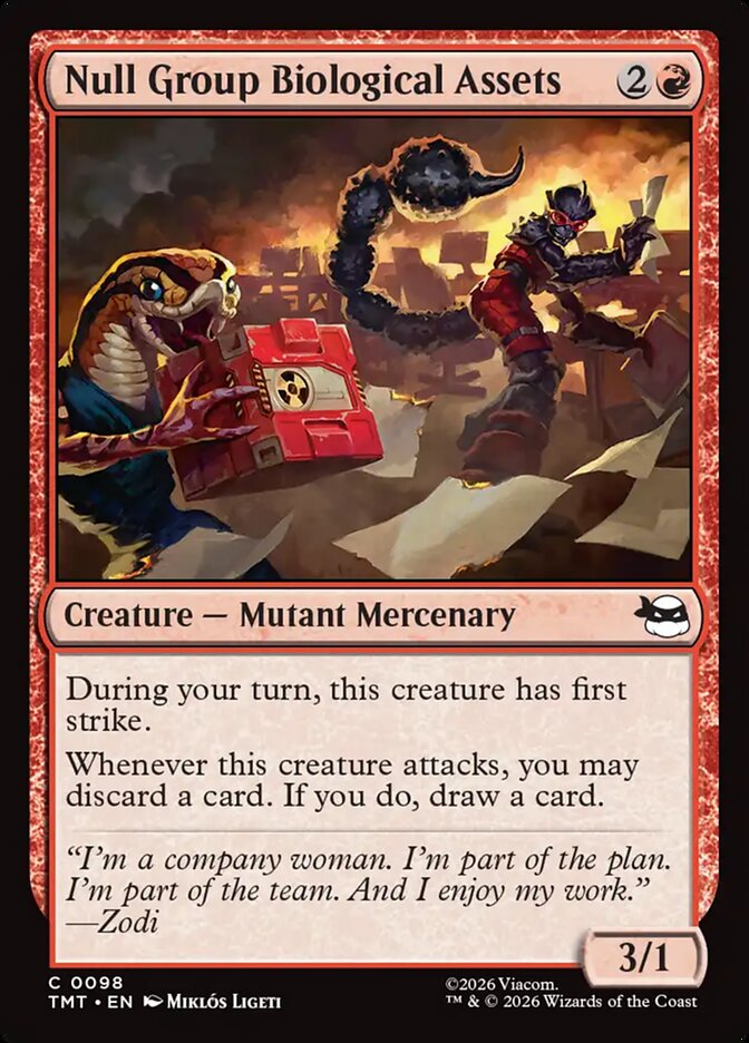Null Group Biological Assets, Teenage Mutant Ninja Turtles Card Art