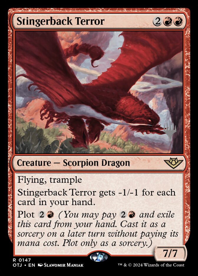 Stingerback Terror, Outlaws of thunder junction promos Card Art