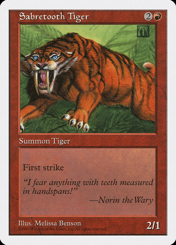 Sabretooth Tiger, Fifth edition Card Art