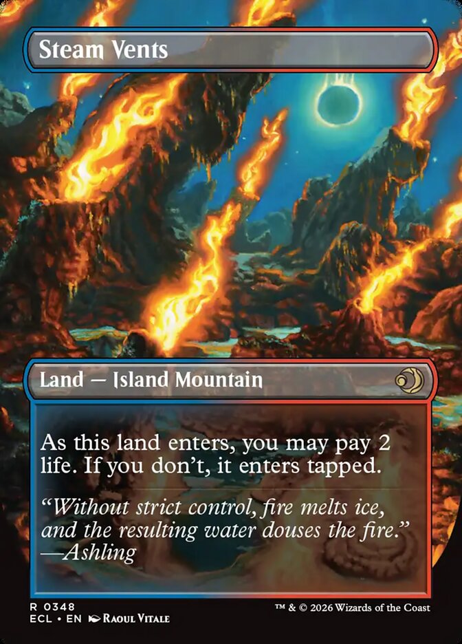 Steam Vents // Steam Vents, Lorwyn Eclipsed Card Art