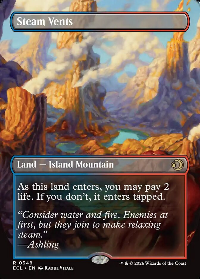 Steam Vents // Steam Vents, Lorwyn Eclipsed Card Art